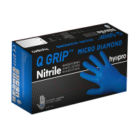 HY@PRO Q Grip Micro Diamond gants en nitrile sans poudre XXXL (29 cm, 50 pièces) - bleu SHY00186