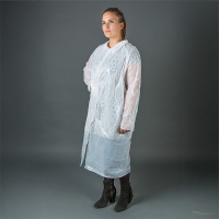 HY@PRO blouse en PE à boutons-pression (50 pièces – 75 x 120 cm – 15µ) - blanc SHY00677