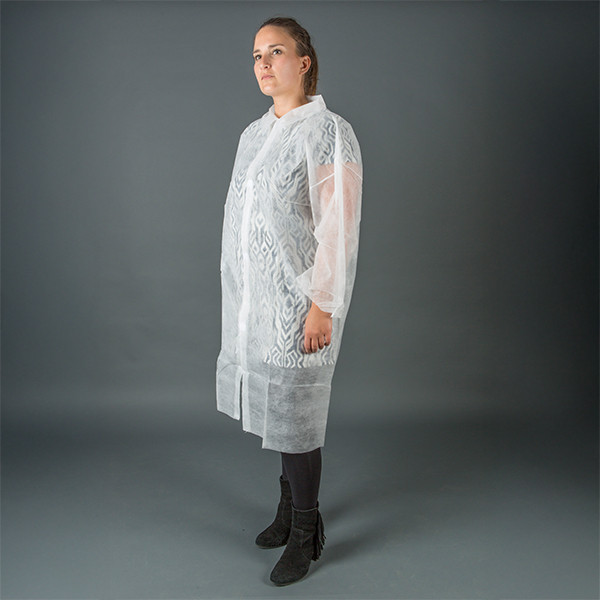 HY@PRO blouse non tissée à boutons-pression L (1 pièce – 20 g/m²) - blanc SHY00685 - 1