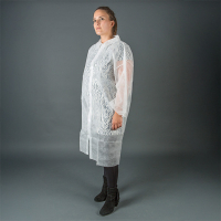 HY@PRO blouse non tissée à boutons-pression XXXL (1 pièce – 20 g/m²) - blanc SHY00691