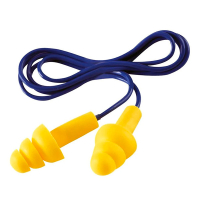 HY@PRO bouchons d'oreilles en mousse avec cordon (200 paires - 32 dB) - jaune SHY00509