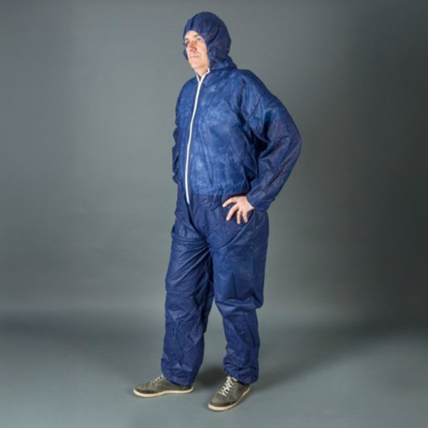 HY@PRO combinaison antistatique non tissée revêtu de PE avec capuche XL (1 pièce) - bleu SHY00809 - 1