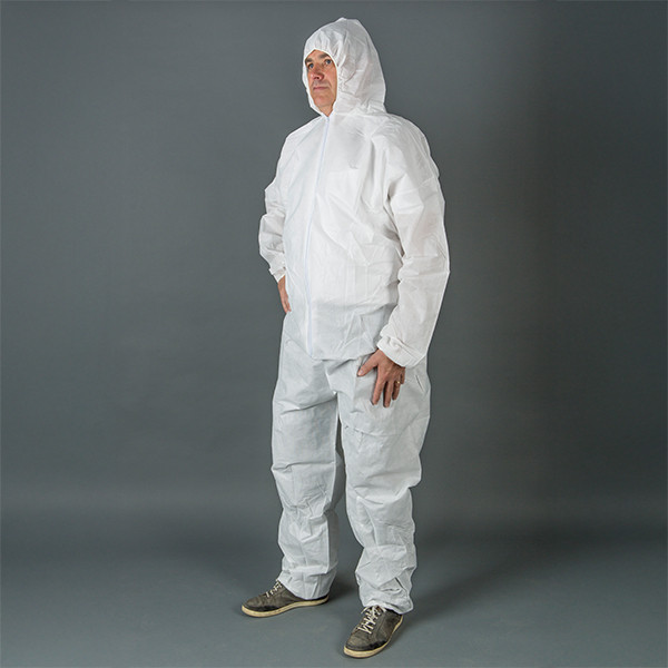 HY@PRO combinaison non tissée avec fermeture et capuche L (1 pièce) - blanc SHY00763 - 1