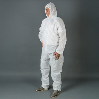 HY@PRO combinaison non tissée avec fermeture et capuche XL (1 pièce) - blanc SHY00765