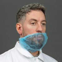 HY@PRO couvre-barbe non tissé avec clip/élastique (45 cm, 100 pièces) - bleu SHY00480