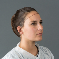 HY@PRO filets à cheveux en nylon sur anneau (100 pièces – 55 cm) - marron SHY00354