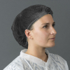 HY@PRO filets à cheveux non tissés avec clip et 2 élastiques (100 pièces - 53,5 cm) - noir SHY00412 - 1