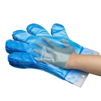 HY@PRO gants détachables en PEHD taille L (1,10 gramme, 26 cm, 100 pièces) - bleu transparent SHY00282