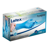 HY@PRO gants en latex sans poudre XL (5,8 grammes, 24 cm, 100 pièces) - bleu SHY00226
