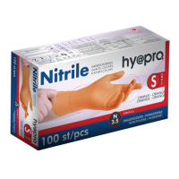 HY@PRO gants en nitrile sans poudre S (3,5 grammes, 24 cm, 100 pièces) - orange SHY00102
