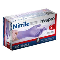 HY@PRO gants en nitrile sans poudre S (3,5 grammes, 24 cm, 100 pièces) - violet SHY00094