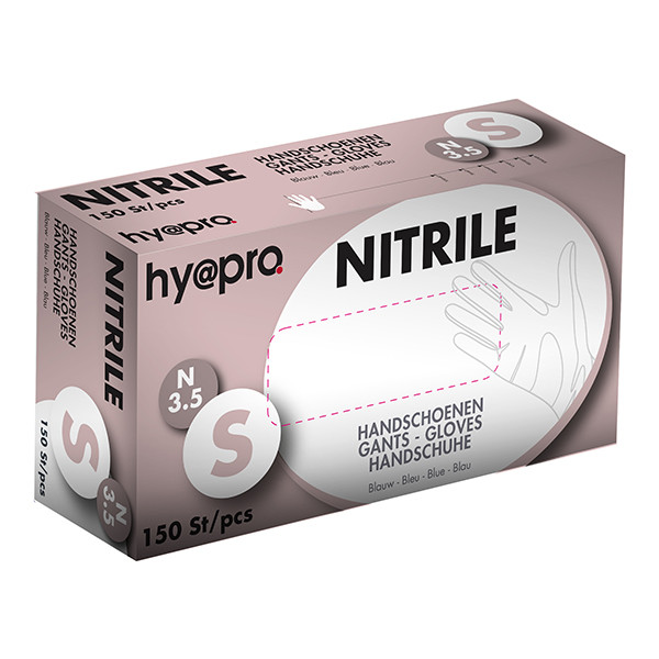 HY@PRO gants en nitrile sans poudre S (3,5 grammes, 24 cm, 150 pièces) - bleu SHY00002 - 1