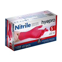 HY@PRO gants en nitrile sans poudre S (4 grammes, 24 cm, 100 pièces) - rouge SHY00112