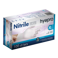 HY@PRO gants en nitrile sans poudre XL (3,5 grammes, 24 cm, 100 pièces) - blanc SHY00062