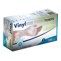 HY@PRO gants en vinyle poudrés XL (4,5 grammes, 24 cm, 100 pièces) - blanc SHY00234