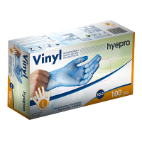 HY@PRO gants en vinyle sans poudre L (5 grammes, 24 cm, 100 pièces) - bleu SHY00256