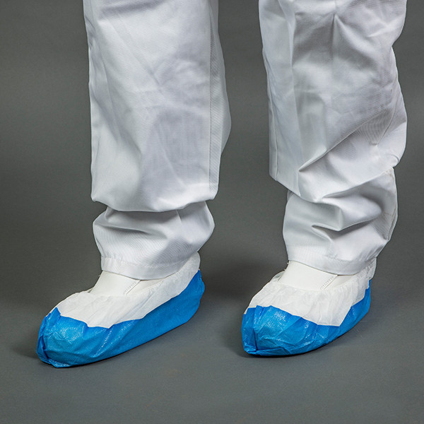 HY@PRO non-tissé/CPE couvre-chaussures antidérapants (50 pièces) - blanc/bleu SHY00557 - 1