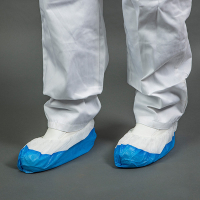 HY@PRO non-tissé/CPE couvre-chaussures antidérapants (50 pièces) - blanc/bleu SHY00557