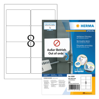 Herma 10308 étiquettes amovibles A4 96 x 63,5 mm (800 étiquettes) - blanc 230628