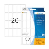 Herma 10609 étiquettes amovibles multifonction 19 x 40 mm (480 étiquettes) - blanc 230810