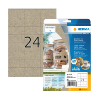 Herma 10753 étiquettes universelles recyclées A4 70 x 36 mm (480 étiquettes) - marron naturel 230848