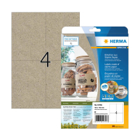 Herma 10756 étiquettes universelles recyclées A4 105 x 148 mm (80 étiquettes) - marron naturel 230842