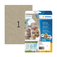 Herma 10758 étiquettes universelles recyclées A4 210 x 297 mm (20 étiquettes) - marron naturel 230844