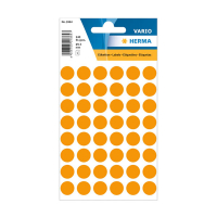 Herma 1864 pastilles de marquage Ø 13 mm (240 étiquettes) - orange fluo 230988