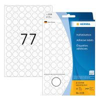 Herma 2230 pastilles de marquage Ø 13 mm rondes (2464 étiquettes) - blanc 230704