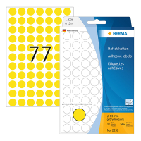Herma 2231 étiquettes multifonction Ø 13 mm rondes (2464 étiquettes) - jaune 230701