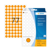 Herma 2234 pastilles de marquage Ø 13 mm (1848 étiquettes) - orange fluorescent 230921