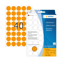 Herma 2254 pastilles de marquage Ø 19 mm (960 étiquettes) - orange fluo 230922
