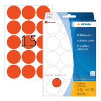 Herma 2272 pastilles adhésives Ø 32 mm (480 étiquettes) - rouge 230716