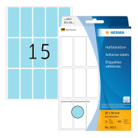 Herma 2413 étiquettes multifonction 20 x 50 mm (480 étiquettes) - bleu 230672