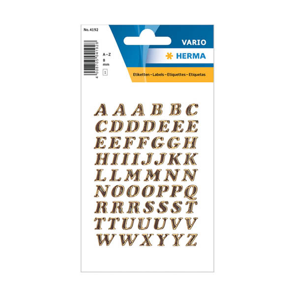 Herma 4192 étiquettes A-Z 8 mm (61 étiquettes) - or 230962 - 1