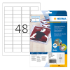 Herma 4232 étiquettes de sécurité A4 45,7 x 21,2 mm extrêmement adhésif (1200 étiquettes) - blanc 230452 - 1