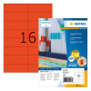 Herma 4257 étiquettes adhésives permanentes A4 105 x 37 mm (1600 étiquettes) - rouge 230460 - 1