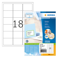 Herma 4265 Premium étiquettes d'adresse A4 63,5 x 46,6 mm adhésif permanent (1800 étiquettes) - blanc 238465