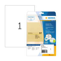 Herma 4375 étiquettes transparentes A4 210 x 297 mm (25 étiquettes) - mat 230907