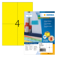 Herma 4396 étiquettes de couleur A4 105 x 148 mm adhésif permanent (400 étiquettes) - jaune 230481