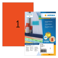 Herma 4402 étiquettes adhésives permanentes A4 210 x 297 mm (100 étiquettes) - rouge 230793