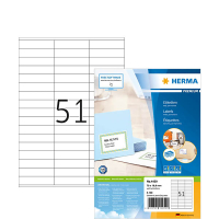Herma 4459 Premium étiquettes A4 70 x 16,9 mm adhésif permanent (5100 étiquettes) - blanc 230498