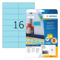 Herma 4553 étiquettes amovibles A4 105 x 37 mm (320 étiquettes) - bleu 230800