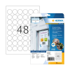 Herma 4571 étiquettes en film amovibles résistantes aux intempéries A4 ø 30 mm (960 étiquettes) - blanc 230856 - 1