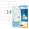 Herma 4674 Premium étiquettes A4 105 x 42,3 mm adhésif permanent (1400 étiquettes) - blanc 230519 - 1