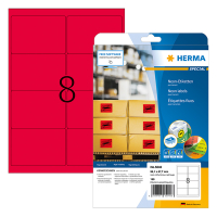 Herma 5046 étiquettes adhésives permanentes A4 99,1 x 67,7 mm (160 étiquettes) - rouge fluo 230523