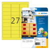 Herma 5140 étiquettes adhésives permanentes A4 63,5 x 29,6 mm (540 étiquettes) - jaune fluo 230527 - 1