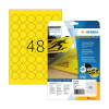 Herma 8034 étiquettes en film résistant aux intempéries A4 Ø 30 mm (1200 étiquettes) - jaune 230898 - 1