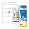 Herma 8621 étiquettes de dos imprimables 61 x 192 mm A4 autocollantes larges (40 étiquettes) - blanc 230874 - 1