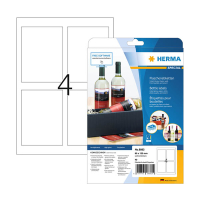 Herma 8882 étiquettes de bouteilles A4 90 x 120 mm (40 étiquettes) - blanc 230851